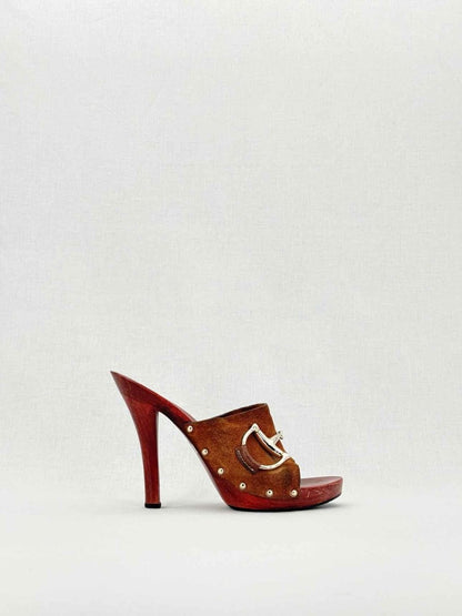 GUCCI Brown Size EU 40.5 Heeled Sandals