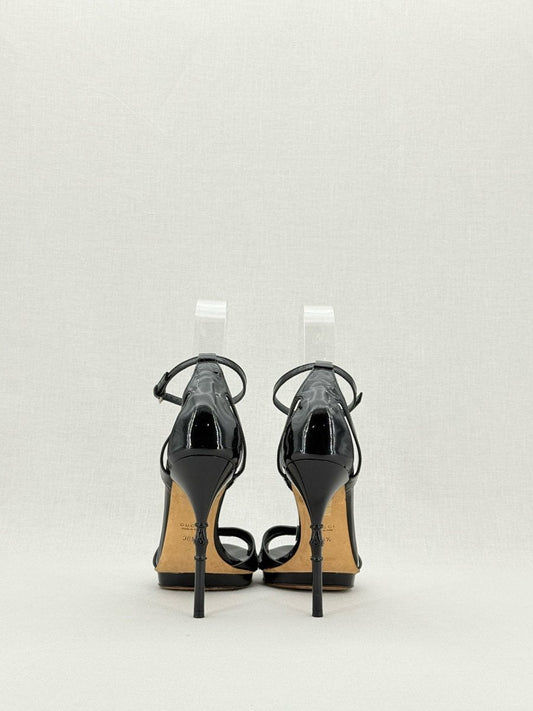 GUCCI Debra Black Size EU 38.5 Heeled Sandals