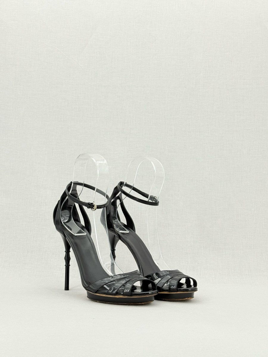 GUCCI Debra Black Size EU 38.5 Heeled Sandals
