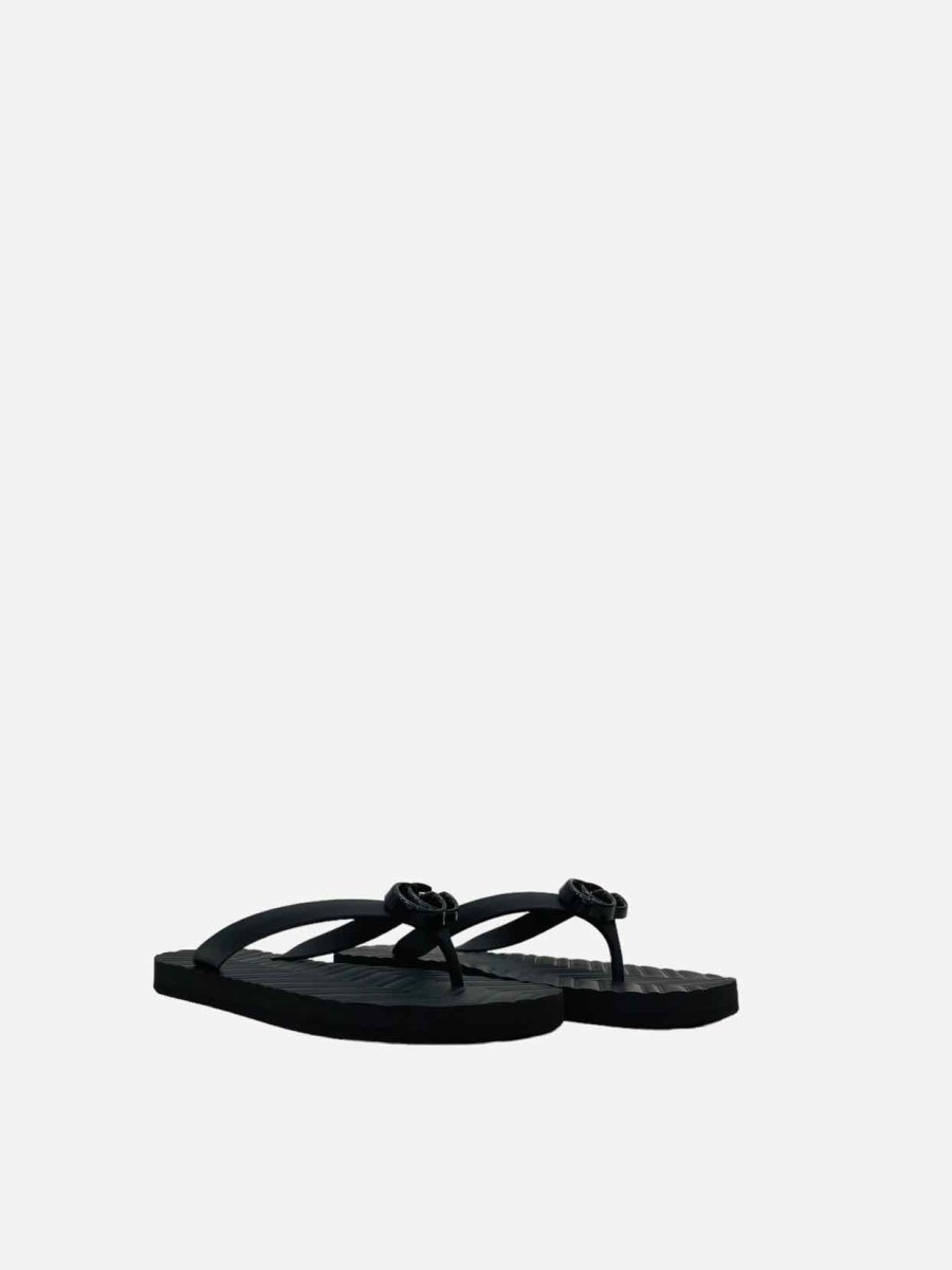 GUCCI Double G Black Flats