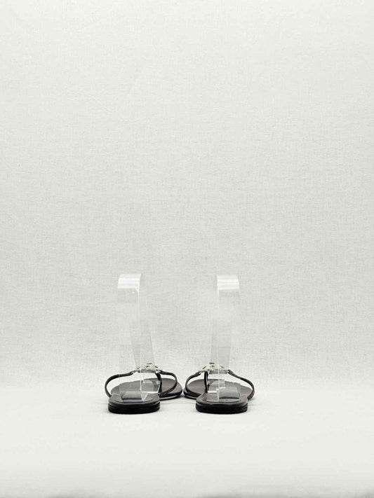 GUCCI Double G Black Size EU 37.5 Sandals