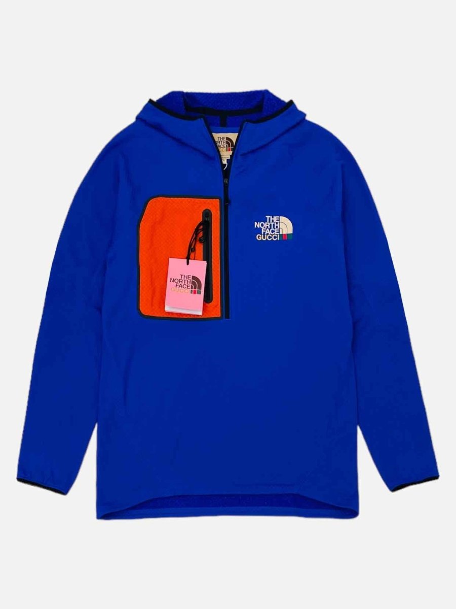 GUCCI Electric Blue Size Medium Fleece Pullover