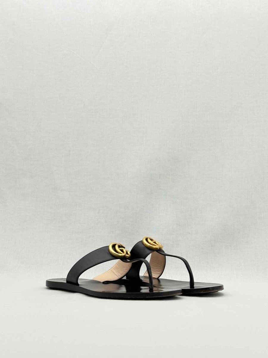 GUCCI GG Black Size EU 37.5 Flats