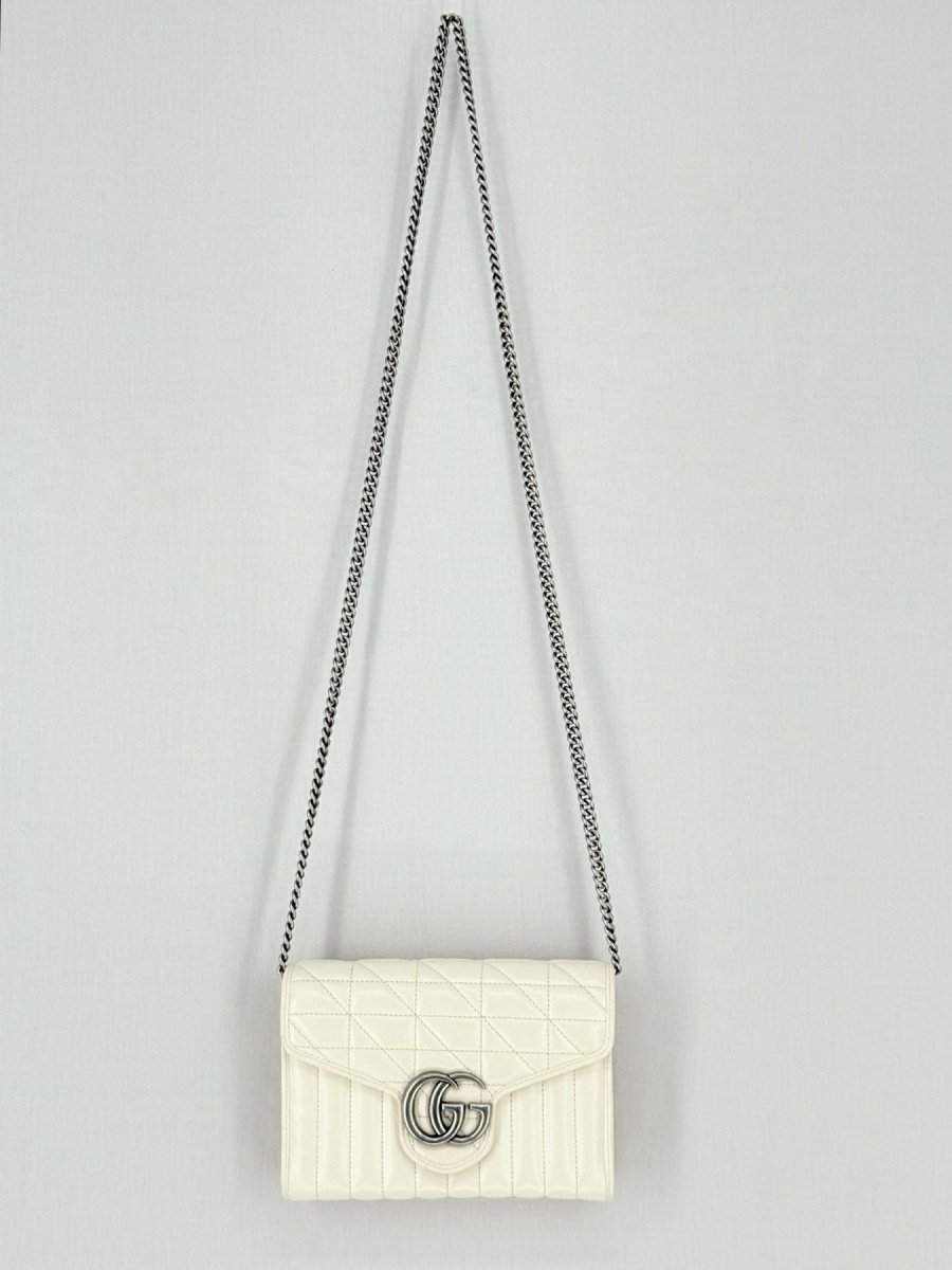 GUCCI GG Marmont White Shoulder Bag