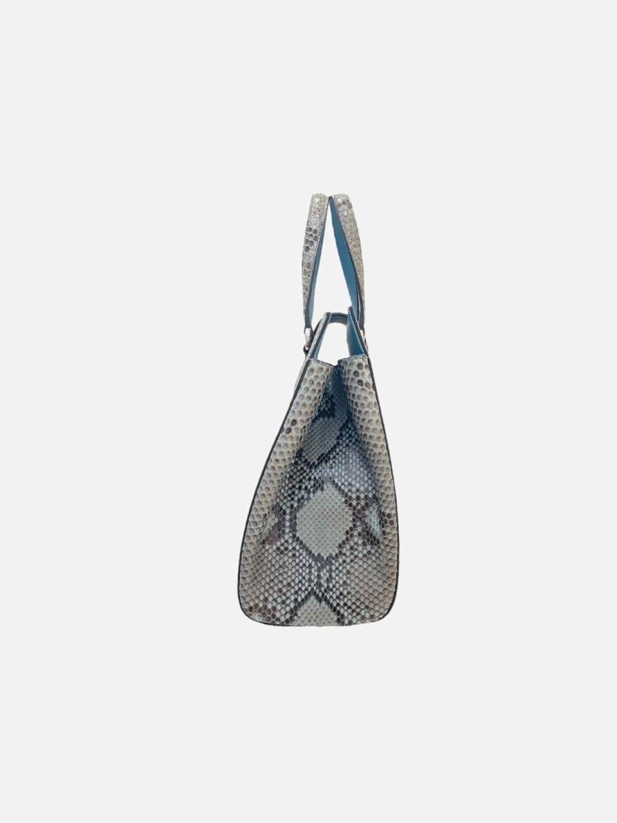 GUCCI Lady Lock Blue & Brown Top Handle