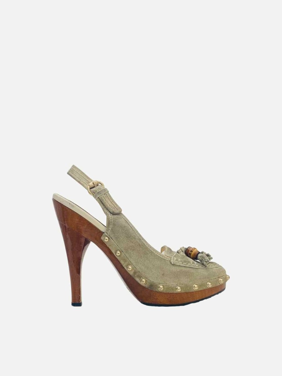 GUCCI Loafer Clog Grey Size EU 39 Slingbacks