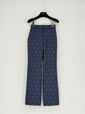 GUCCI Navy Blue Logo Fabric Size US 2 Pants