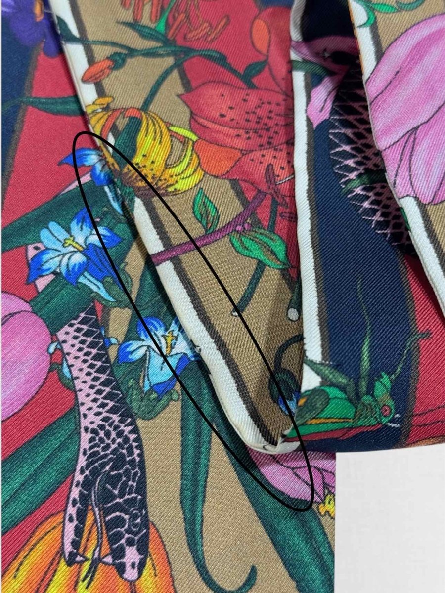 GUCCI Red Multicolor Floral Twill