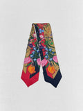 GUCCI Red Multicolor Floral Twill