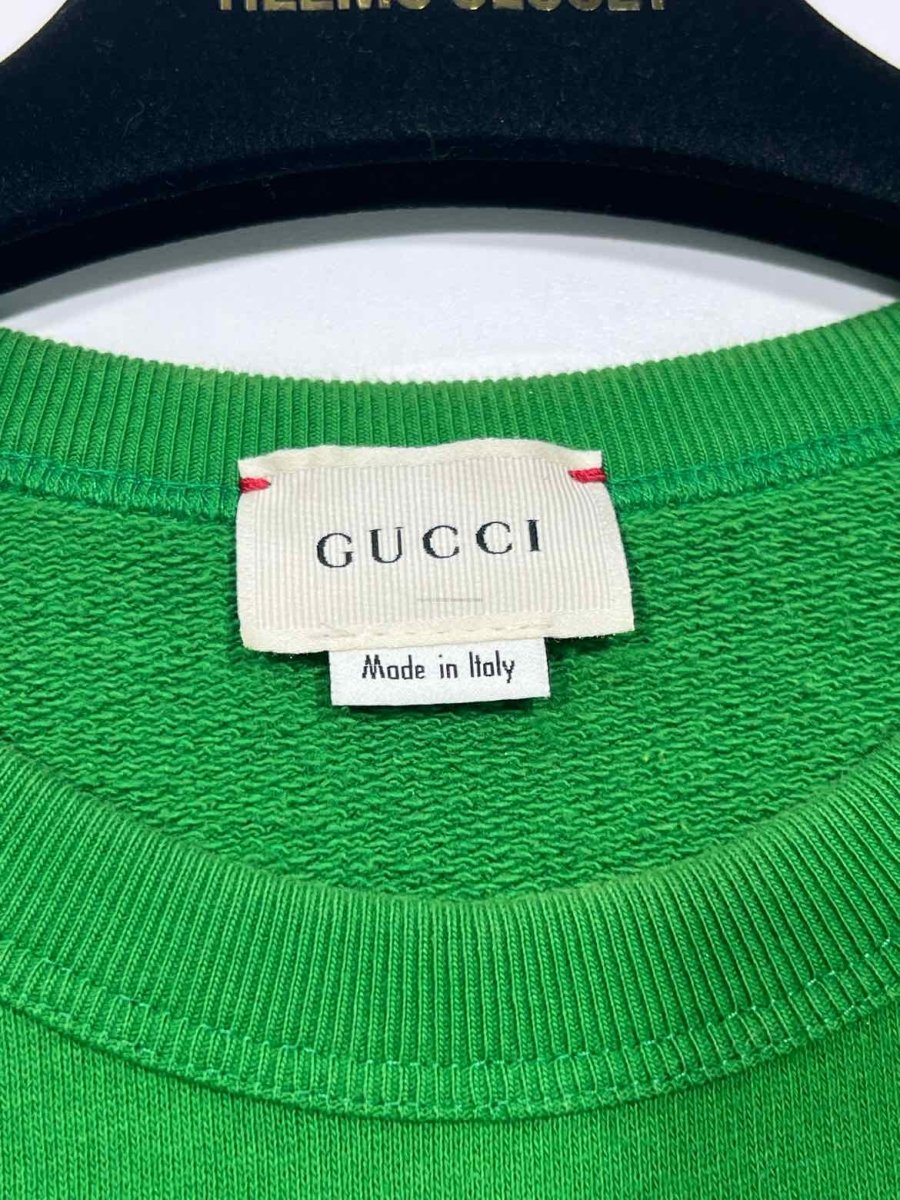 GUCCI Web Detail Green Multicolor Size US 8 Sweatshirt