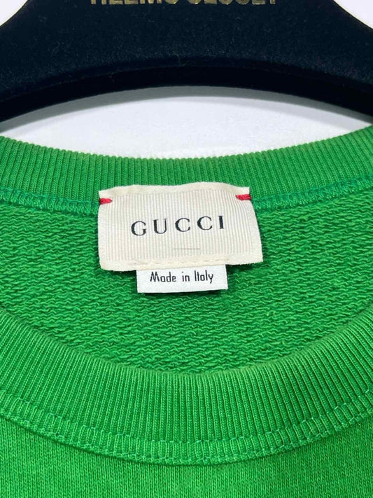 GUCCI Web Detail Green Multicolor Size US 8 Sweatshirt
