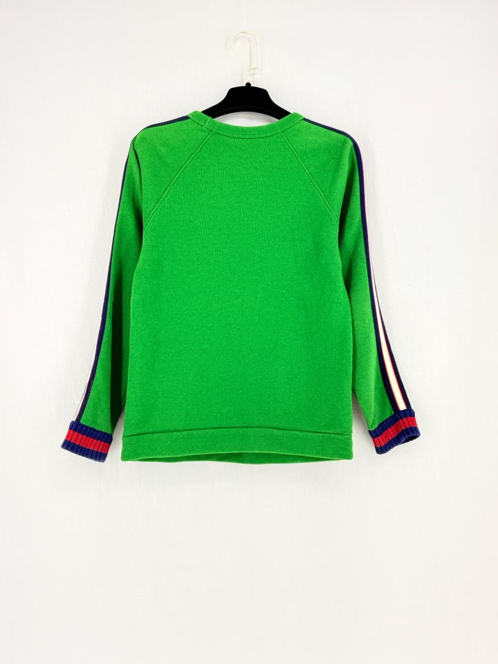 GUCCI Web Detail Green Multicolor Size US 8 Sweatshirt