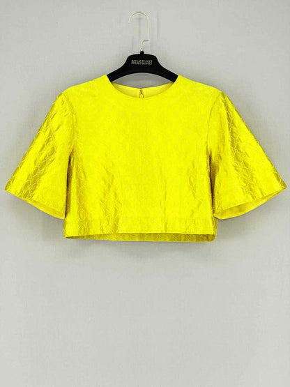 GUCCI Yellow GG Jacquard Size US 4 Top