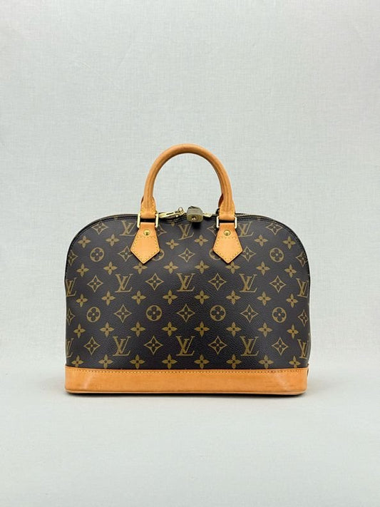 LOUIS VUITTON Alma Brown & Beige Monogram Top Handle