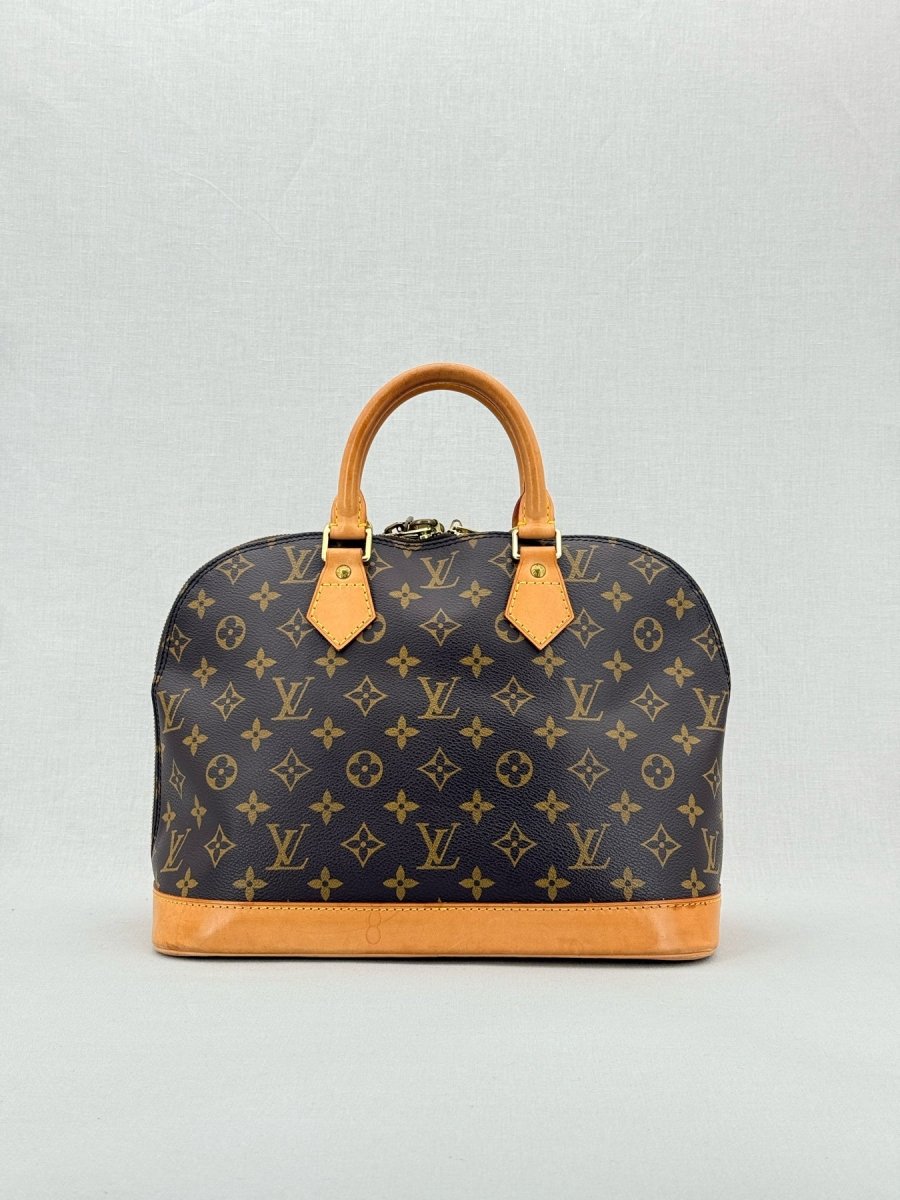 LOUIS VUITTON Alma Brown & Beige Monogram Top Handle