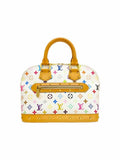 LOUIS VUITTON Alma White/Tan/Multicolor Top Handle