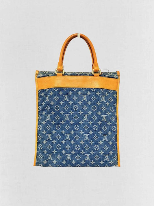 LOUIS VUITTON Baggy Denim Blue Monogram Shoulder Bag