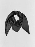 LOUIS VUITTON Black Fringed Scarf