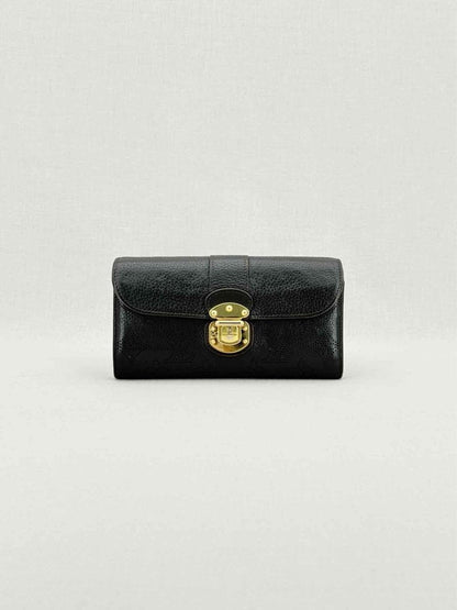 LOUIS VUITTON Black Monogram Continental Wallet