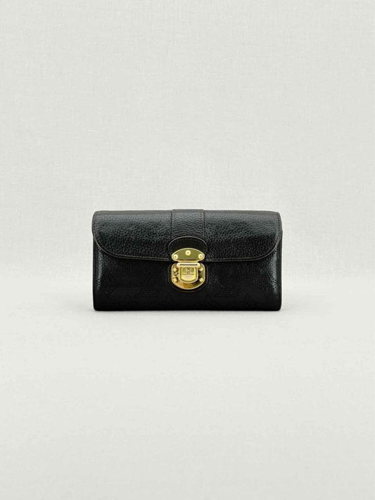 LOUIS VUITTON Black Monogram Continental Wallet