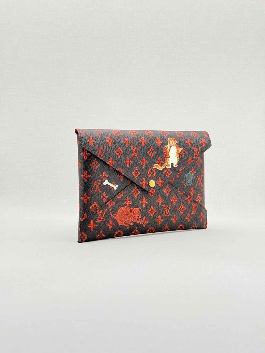 LOUIS VUITTON Black Multicolor Monogram Clutch