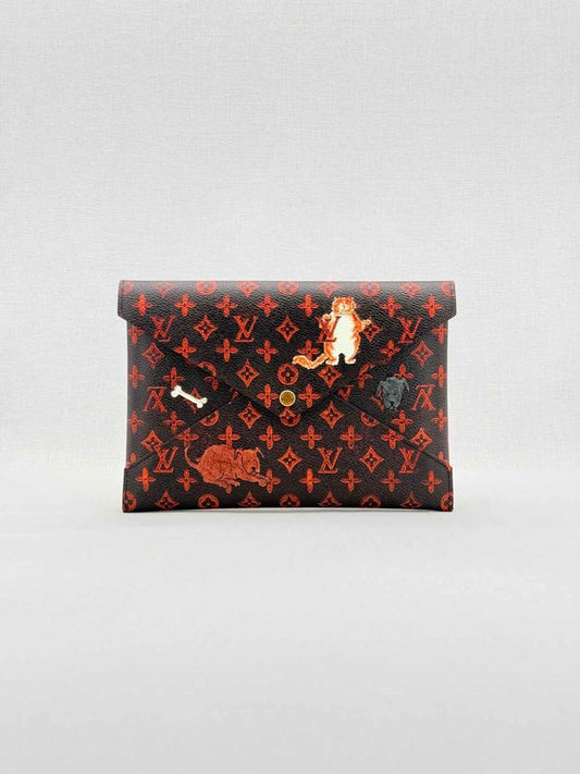 LOUIS VUITTON Black Multicolor Monogram Clutch