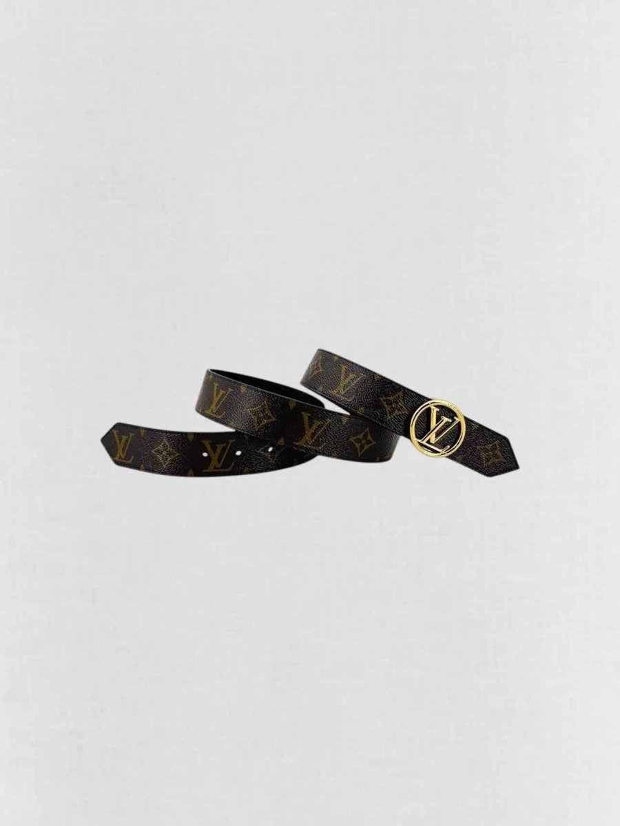 LOUIS VUITTON Brown & Black Monogram Belt