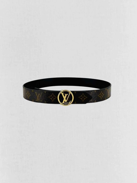 LOUIS VUITTON Brown & Black Monogram Belt