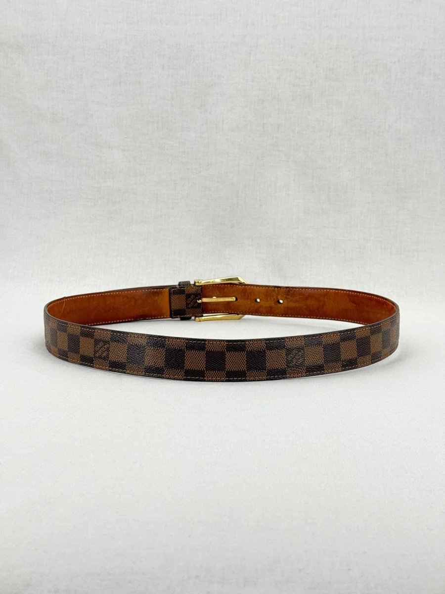 LOUIS VUITTON Brown Damier Ebene Belt