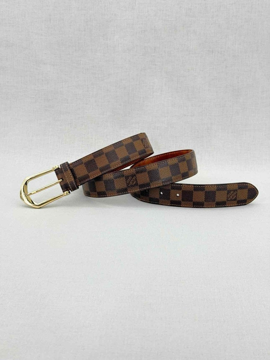 LOUIS VUITTON Brown Damier Ebene Belt