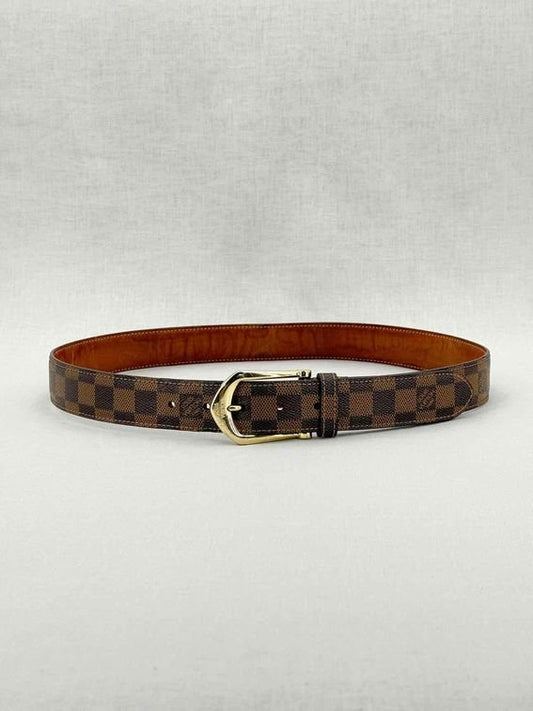 LOUIS VUITTON Brown Damier Ebene Belt