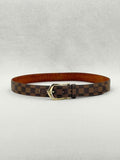 LOUIS VUITTON Brown Damier Ebene Belt