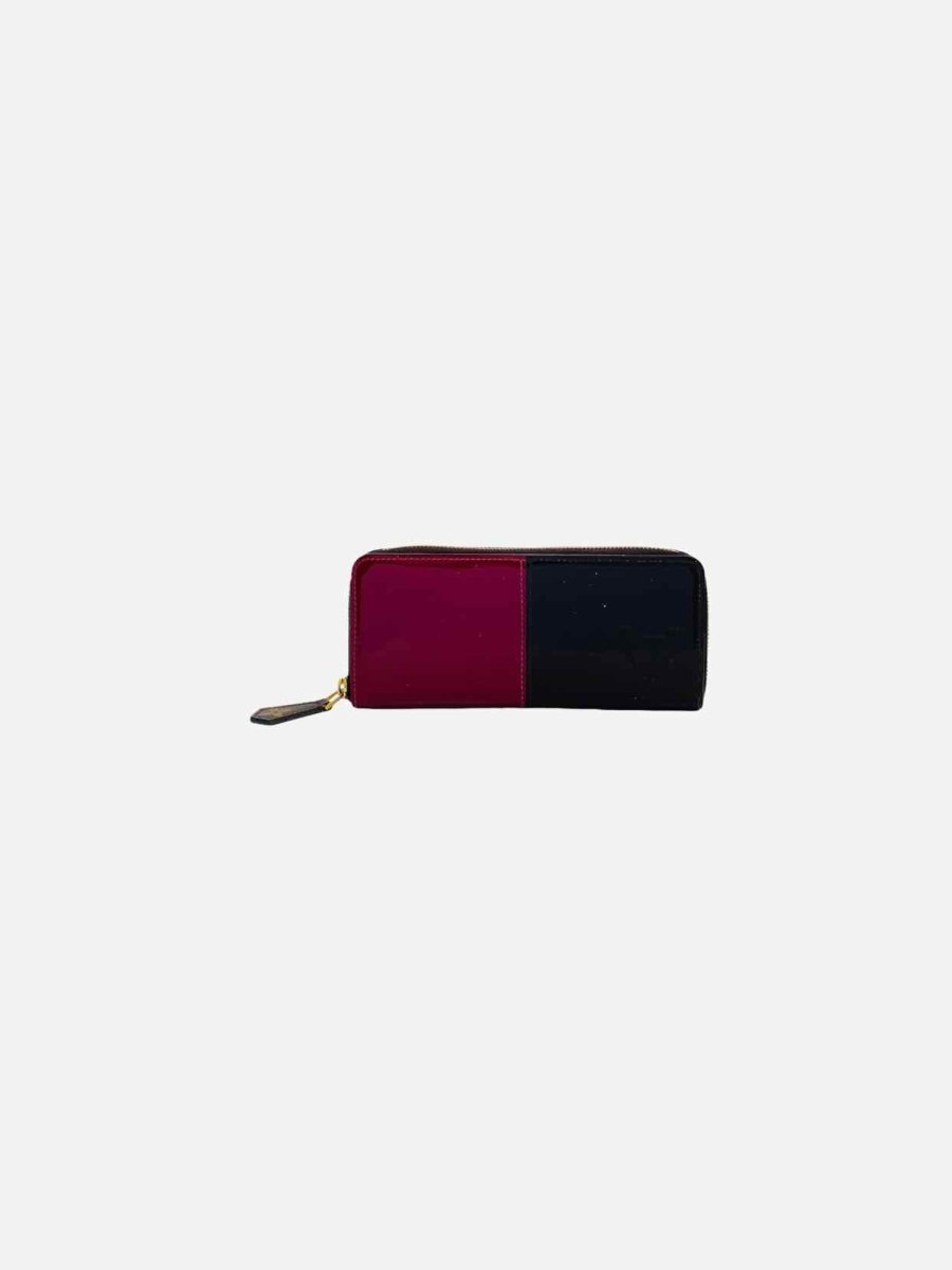LOUIS VUITTON Burgundy & Black Continental Wallet