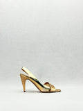 LOUIS VUITTON Criss-Cross Gold Size EU 38 Slingbacks