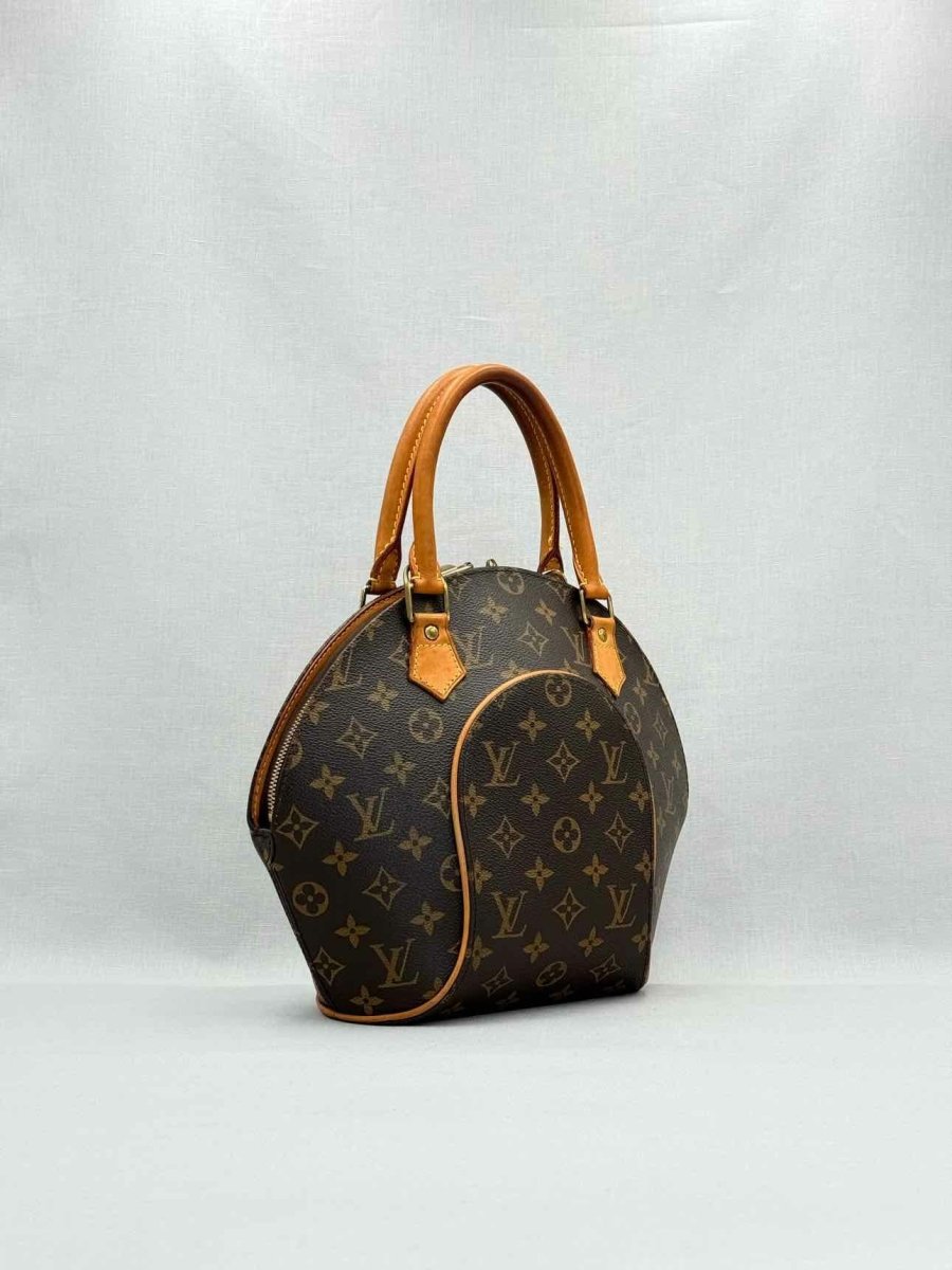 LOUIS VUITTON Ellipse Brown & Beige Monogram Top Handle
