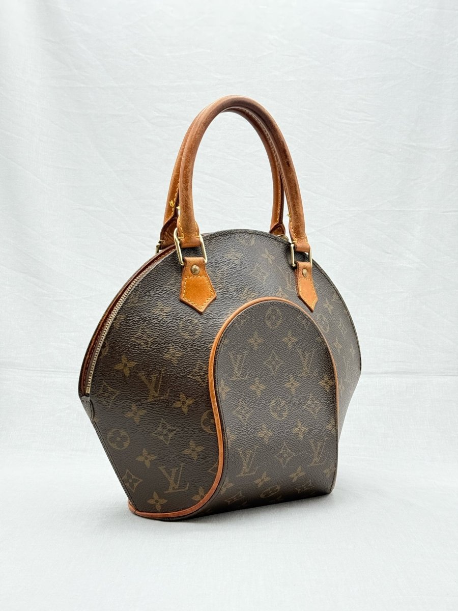 LOUIS VUITTON Ellipse Brown & Navy Blue Top Handle