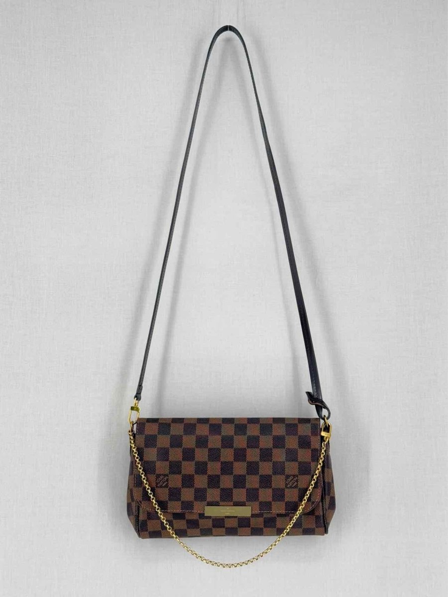 LOUIS VUITTON Favorite Brown Damier Ebene Shoulder Bag