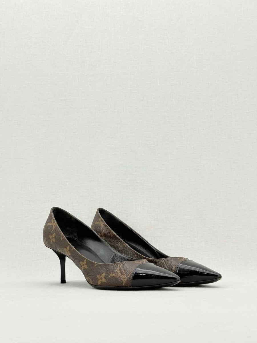 LOUIS VUITTON Fetish Brown Monogram Size EU 38 Pumps