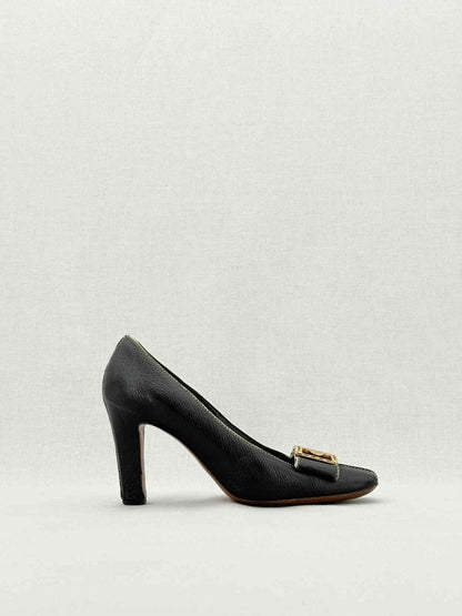 LOUIS VUITTON Fleur Black Size EU 37.5 Pumps