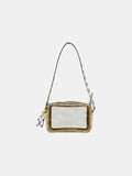 LOUIS VUITTON Green, Tan & White Monogram Shoulder Bag