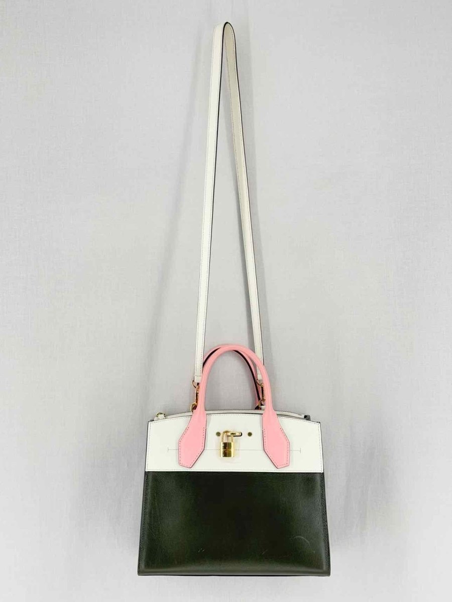 LOUIS VUITTON Green, White & Pink Top Handle