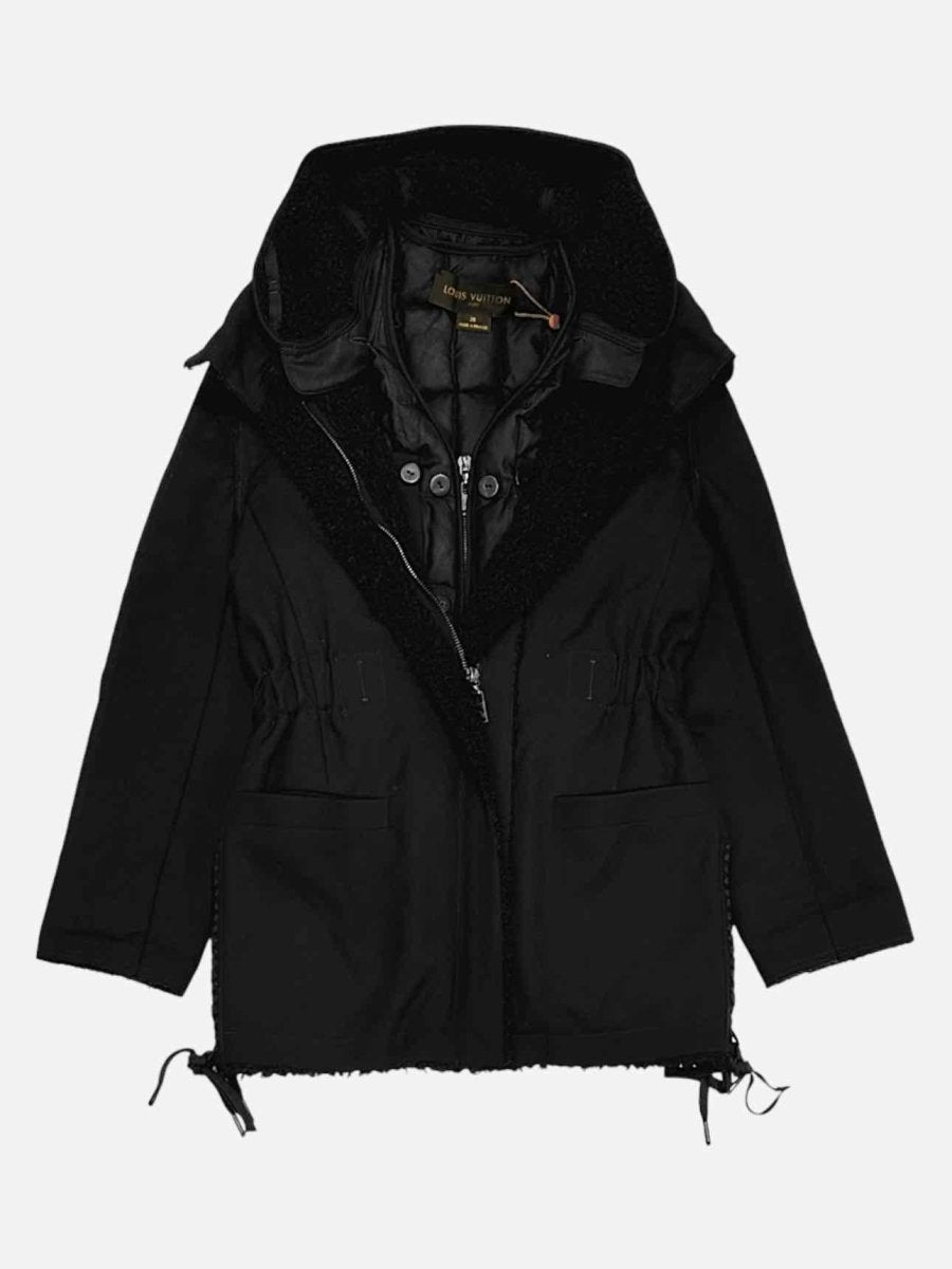 LOUIS VUITTON Hoodie Black Size US 4 Jacket
