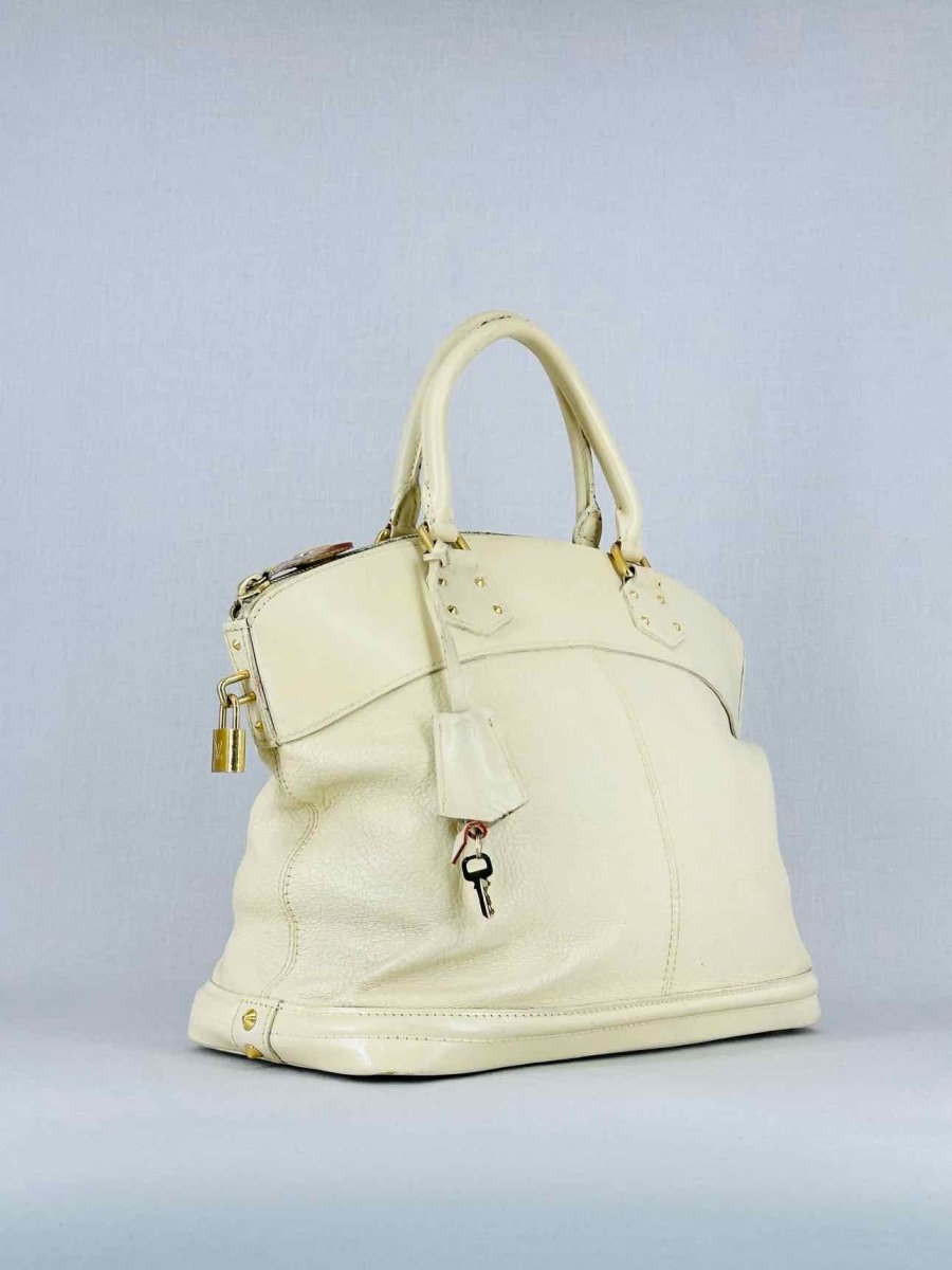 LOUIS VUITTON Lockit White Top Handle