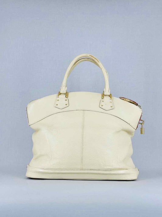 LOUIS VUITTON Lockit White Top Handle