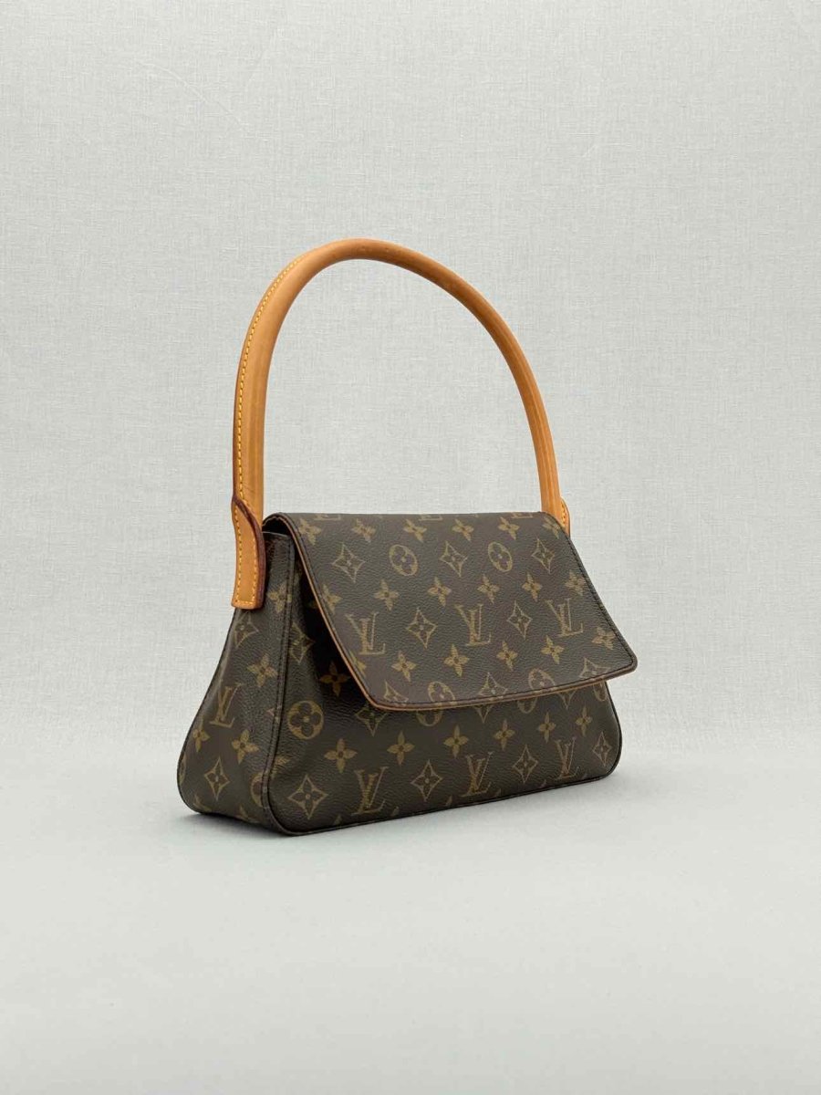 LOUIS VUITTON Looping Brown & Beige Shoulder Bag