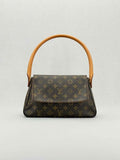 LOUIS VUITTON Looping Brown & Beige Shoulder Bag