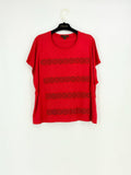 LOUIS VUITTON Loose Fit Red Size Small Top