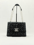 LOUIS VUITTON Malletage Twist Black Shoulder Bag