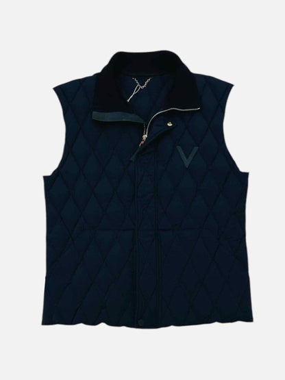 LOUIS VUITTON Quilted Midnight Blue Size US 12 Gilet