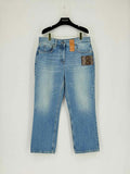 LOUIS VUITTON Monogram Patch Blue Size 44 Jeans